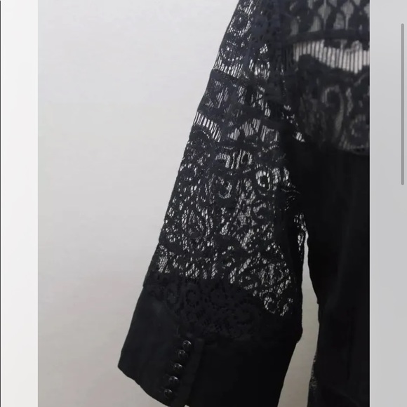 Esprit Women’s Lace Fit Flare Tiered Ruffle Dress Black Cotton Sz EU 38 - Picture 8 of 14